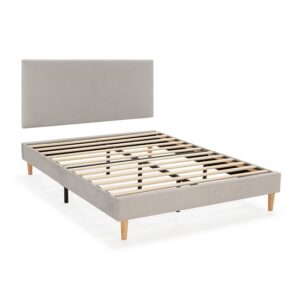 Base tapizada + cabecero Bari 90x190 cm Gris