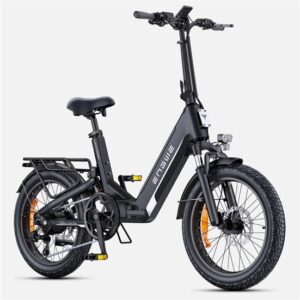 Bicicleta Eléctrica ENGWE L20 3.0 BOOST - Motor 250W Batería 48V13.5Ah Neumáticos De 20 Pulgadas Frenos De Disco Hidráulicos Certificación TUV - Negro