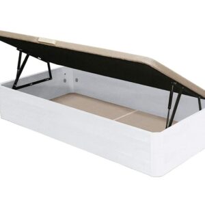 Canapé Abatible con Apertura Lateral De Gran Capacidad de 90x190 Color Blanco