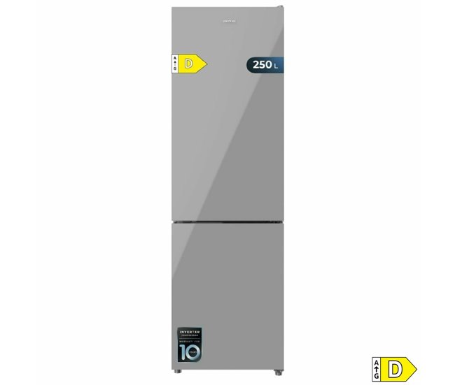 Cecotec Frigorífico combi Bolero CoolMarket Combi 250 Grey Glass D