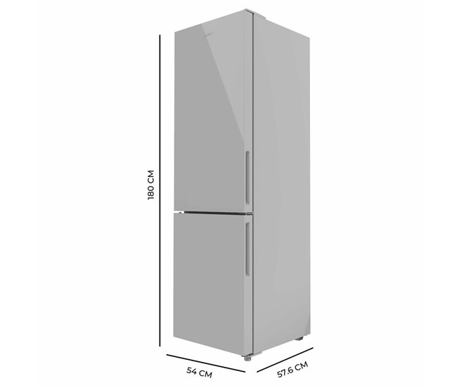 Cecotec Frigorífico combi Bolero CoolMarket Combi 250 Grey Glass D