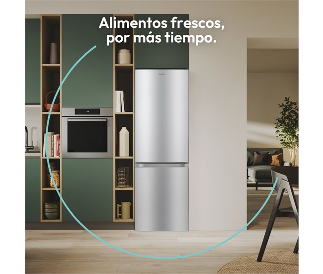 Combi 1,79 metros 252 litros inox CANDY CCG1S 518EX