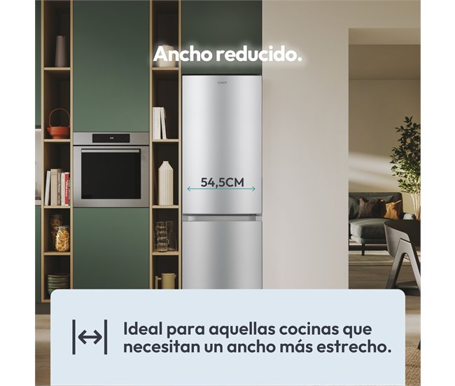 Combi 1,79 metros 252 litros inox CANDY CCG1S 518EX