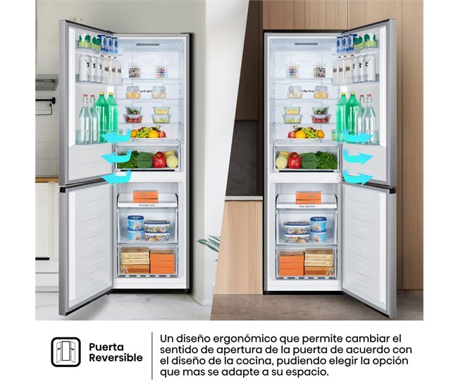 Frigorífico combi Hisense RB390N4ACE No Frost 304L E inox 186 cm