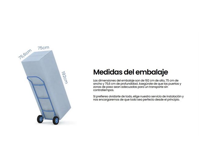 Frigorífico combi INFINITON FGC-432WC85DEK, 442 l, 185 cm, Ancho 70 cm