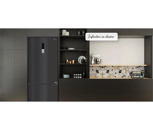 Frigorífico combi INFINITON FGC-432WC85DEK, 442 l, 185 cm, Ancho 70 cm