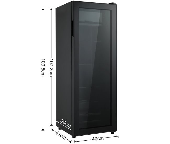 Frigorífico mini 109,5cm 128L de acero inoxidable con 1 puerta,negro