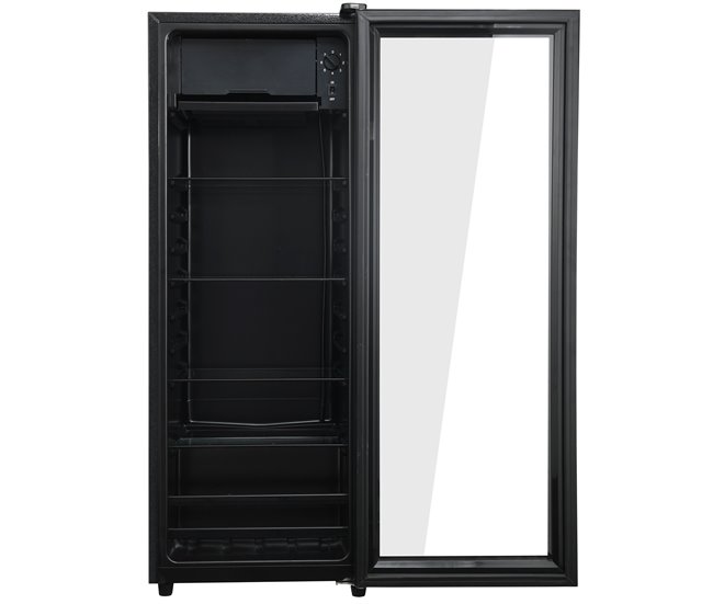 Frigorífico mini 109,5cm 128L de acero inoxidable con 1 puerta,negro