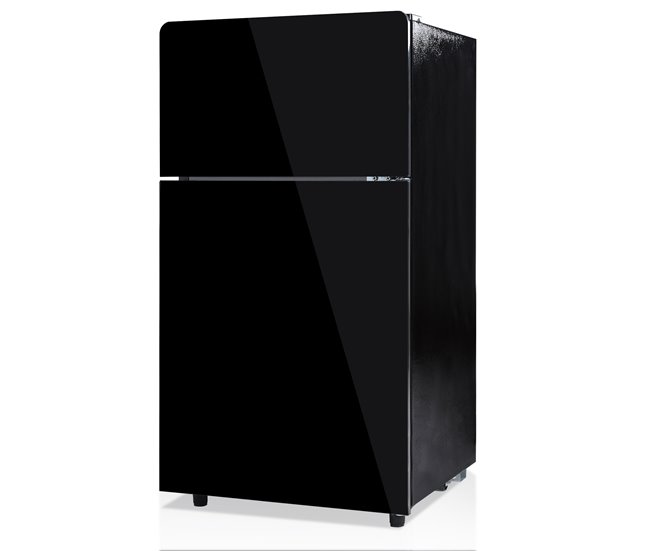 Frigorífico mini 86,5cm 72L de acero inoxidable con 2 puertas y luz led,negro