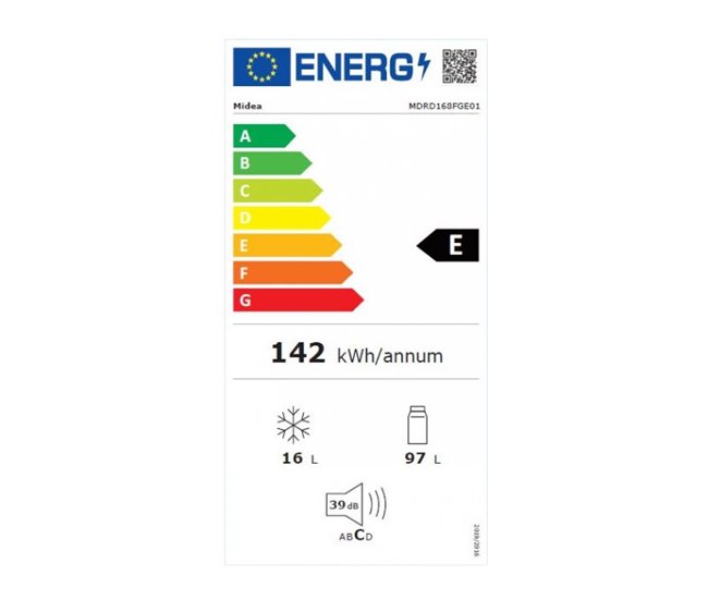 Midea MDRD168FGE01 - Frigorífico Bajo Encimera