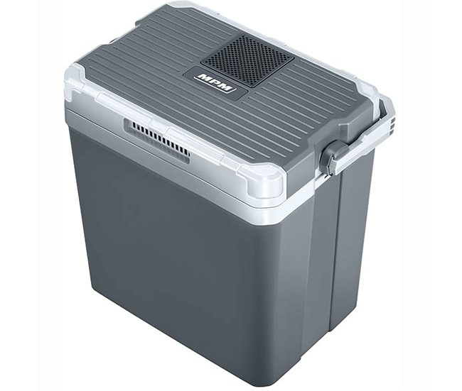 MPM MPM-28-CBM-08YA Nevera Portátil Eléctrica de Viaje, 24 L, Conexión 12V / 220V, Enfría, Calienta, Ideal Camping, , Gris