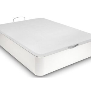 PACK DE CANAPÉ DE MADERA BLANCO + COLCHÓN VISCOELÁSTICO