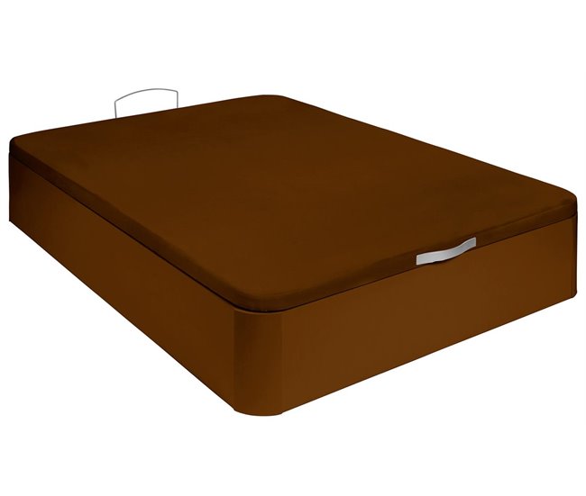 PACK DE CANAPÉ DE MADERA CEREZO + COLCHÓN VISCOELÁSTICO