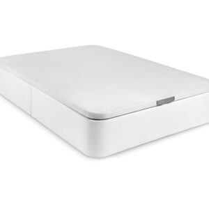 PACK DE CANAPÉ POLIPIEL BLANCO + COLCHÓN VISCOELÁSTICO