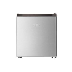 SEVERIN Mini frigorífico con compartimento de baja temperatura, 45 l, 40 dB(A), 80 kWh/año, Rango de temperatura: 8-0°C, Dimensiones: 46,8 x 44,5 x 50 cm, Plateado KB 8878