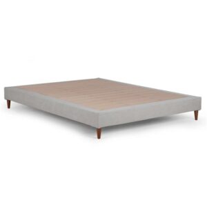 Sommier Javier Piedra BUDWING - Base tapizada 140 cms, con pies de madera, con acolchado 3D